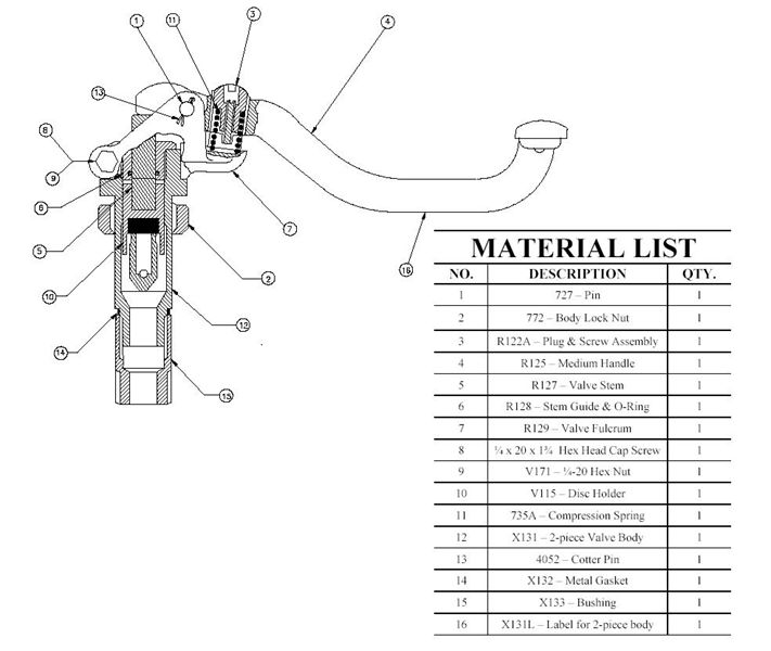 UB HEAD VALVE ASSEMBLY WITH BUSHING